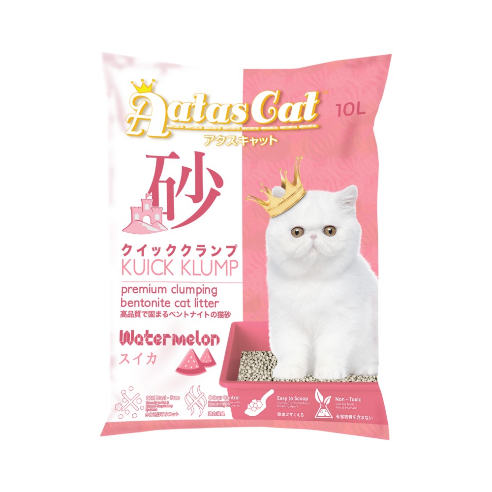 Aatas Cat Kuick Klump Bentonite Cat Litter Watermelon 10l