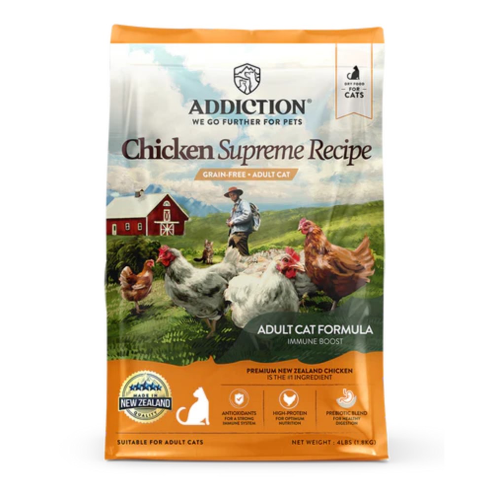 Addiction Grain Free Chicken Supreme Dry Cat Food 4lbs