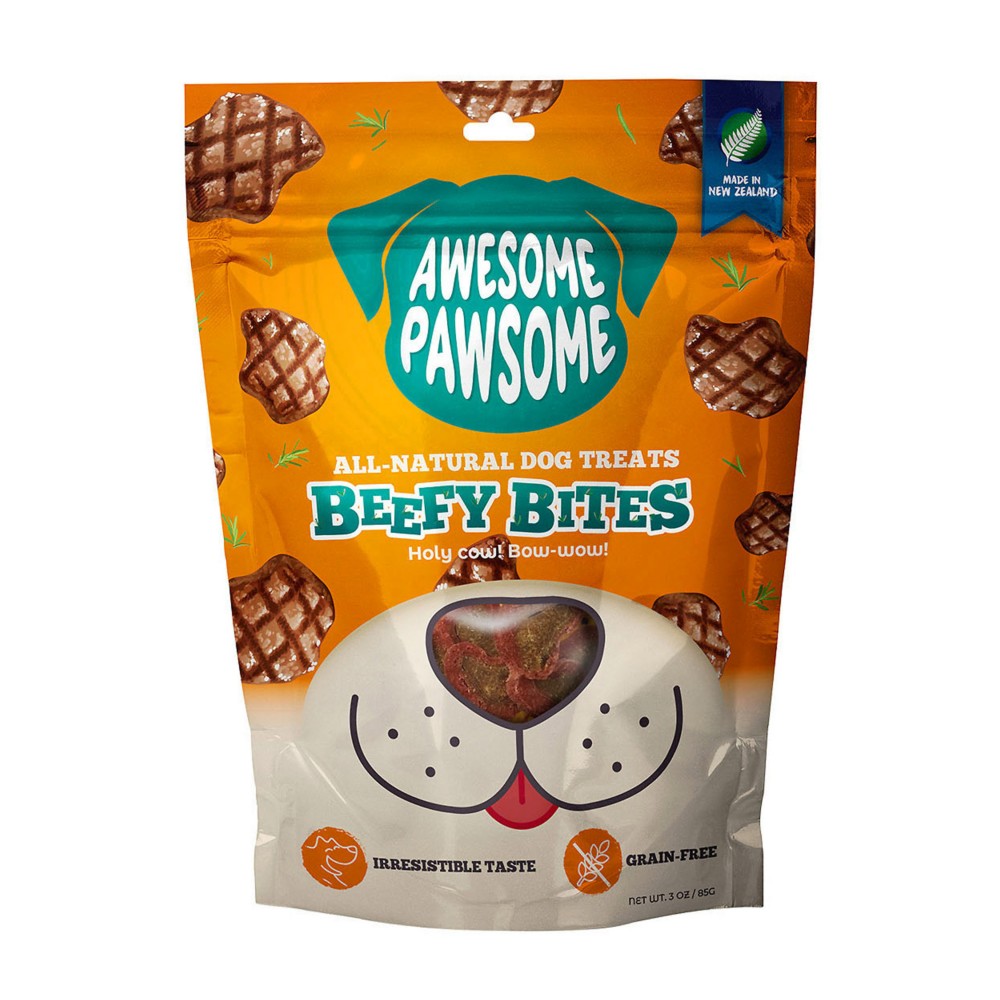 Awesome Pawsome Beefy Bites Grain-free All Natural Dog Treats 85g