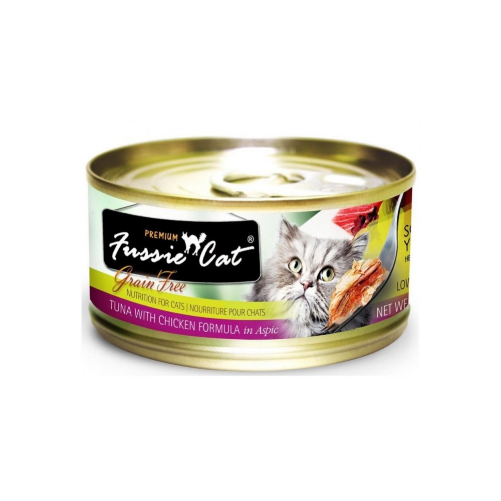 Fussie Cat Premium Black Label Tuna With Chicken Cat Wet Food 80g