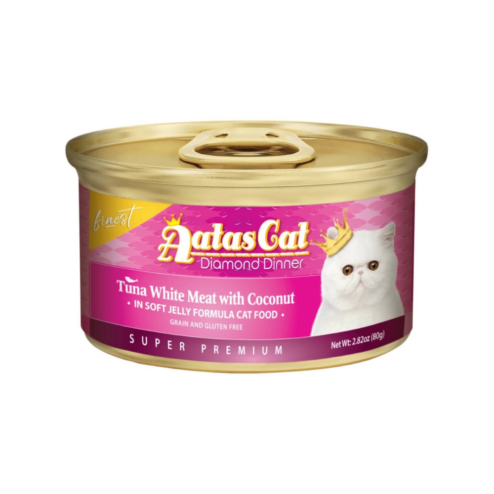 Aatas Cat Finest Diamond Dinner Tuna White Meat With Coconut 80g