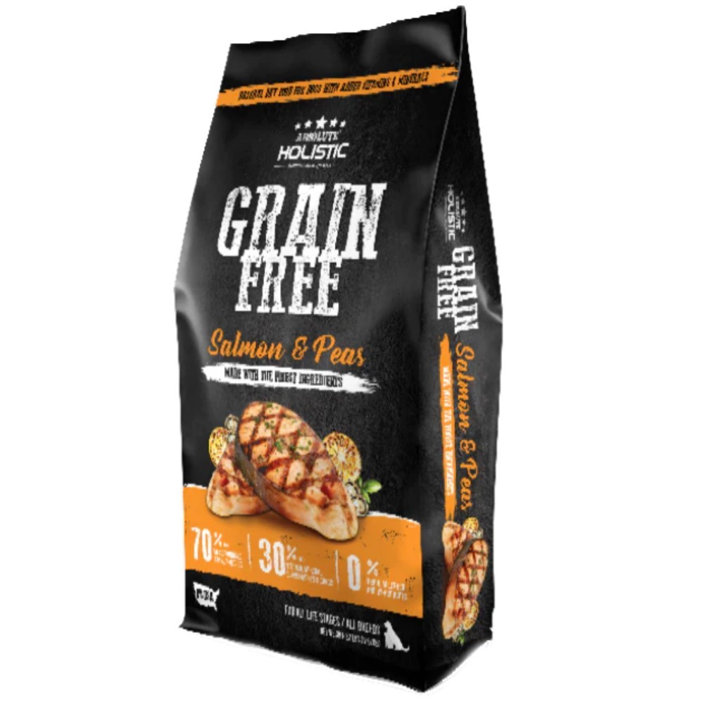 Absolute Holistic Grain Free Salmon & Peas Dog Dry Food 22lbs
