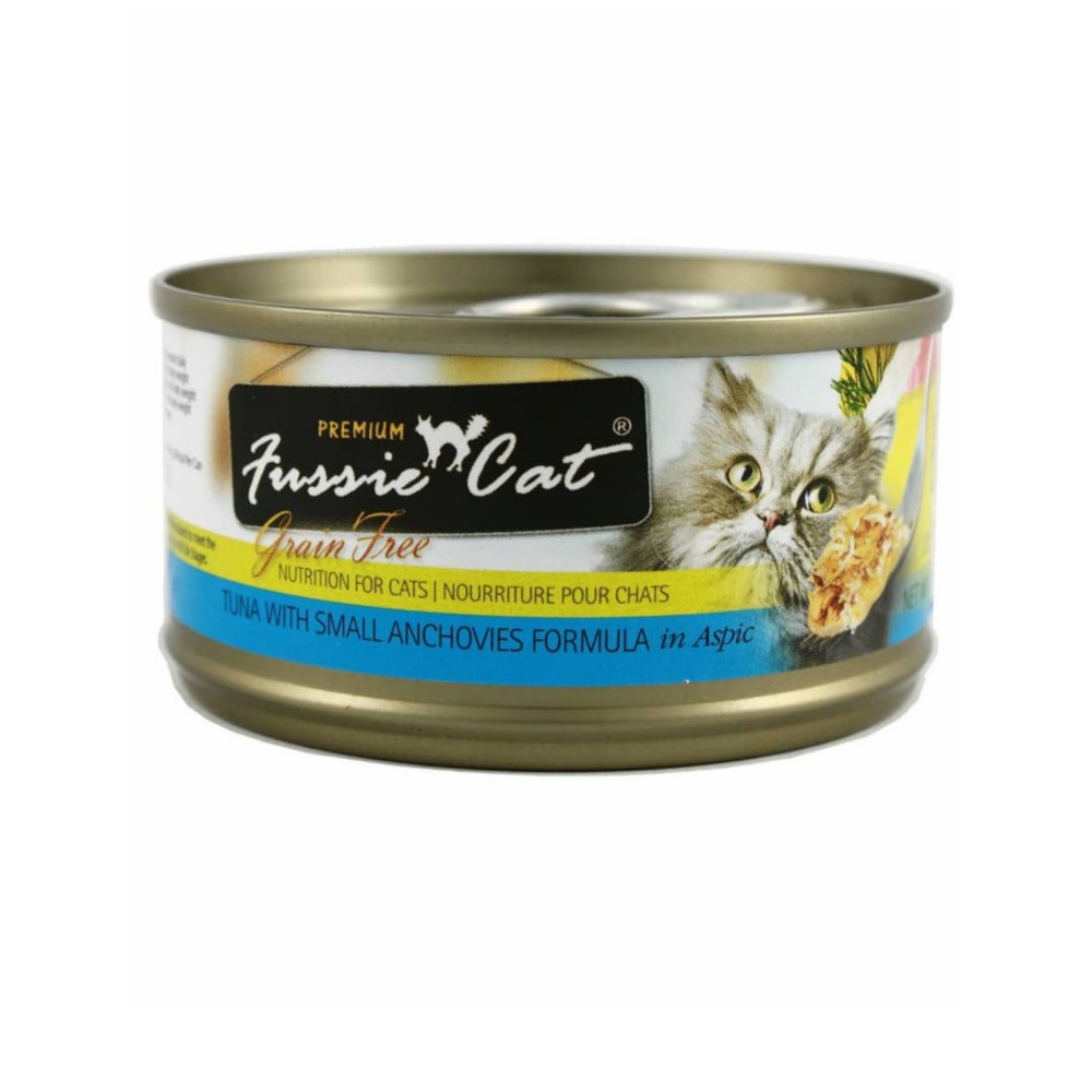 Fussie Cat Premium Black Label Tuna With Small Anchovies Cat Wet Food 80g