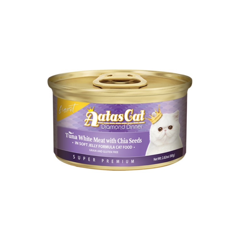 Aatas Cat Finest Diamond Dinner Tuna White Meat With Chia Seeds 80g