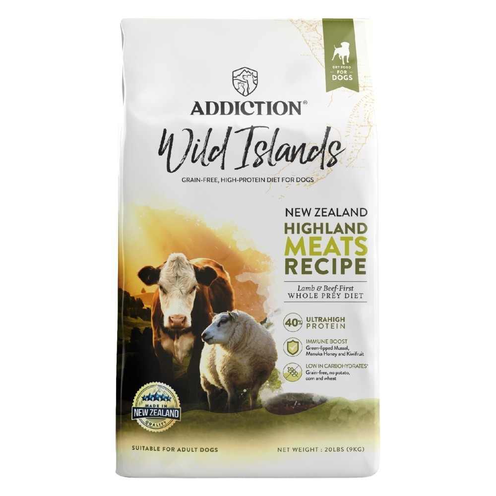 Addiction Wild Islands Highland Meats Grain-free Dog Dry Food - Lamb & Beef 20lbs