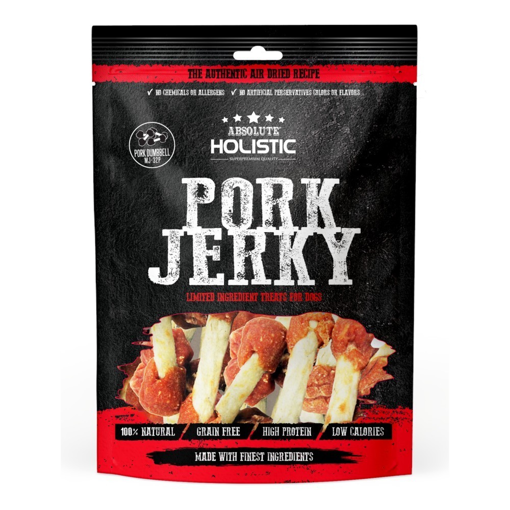 Absolute Holistic Grain Free Pork Dumbbell Dog Treats 100g