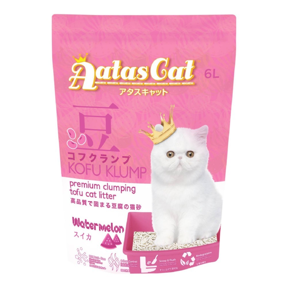 Aatas Cat Kofu Klump Tofu Cat Litter Watermelon 6l