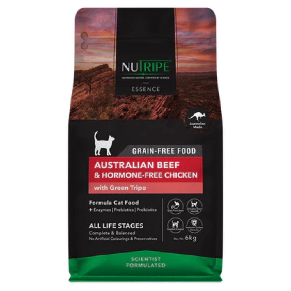 Nutripe Essence Australian Beef And Hormone-free Chicken With Green Tripe Cat Food 6kg