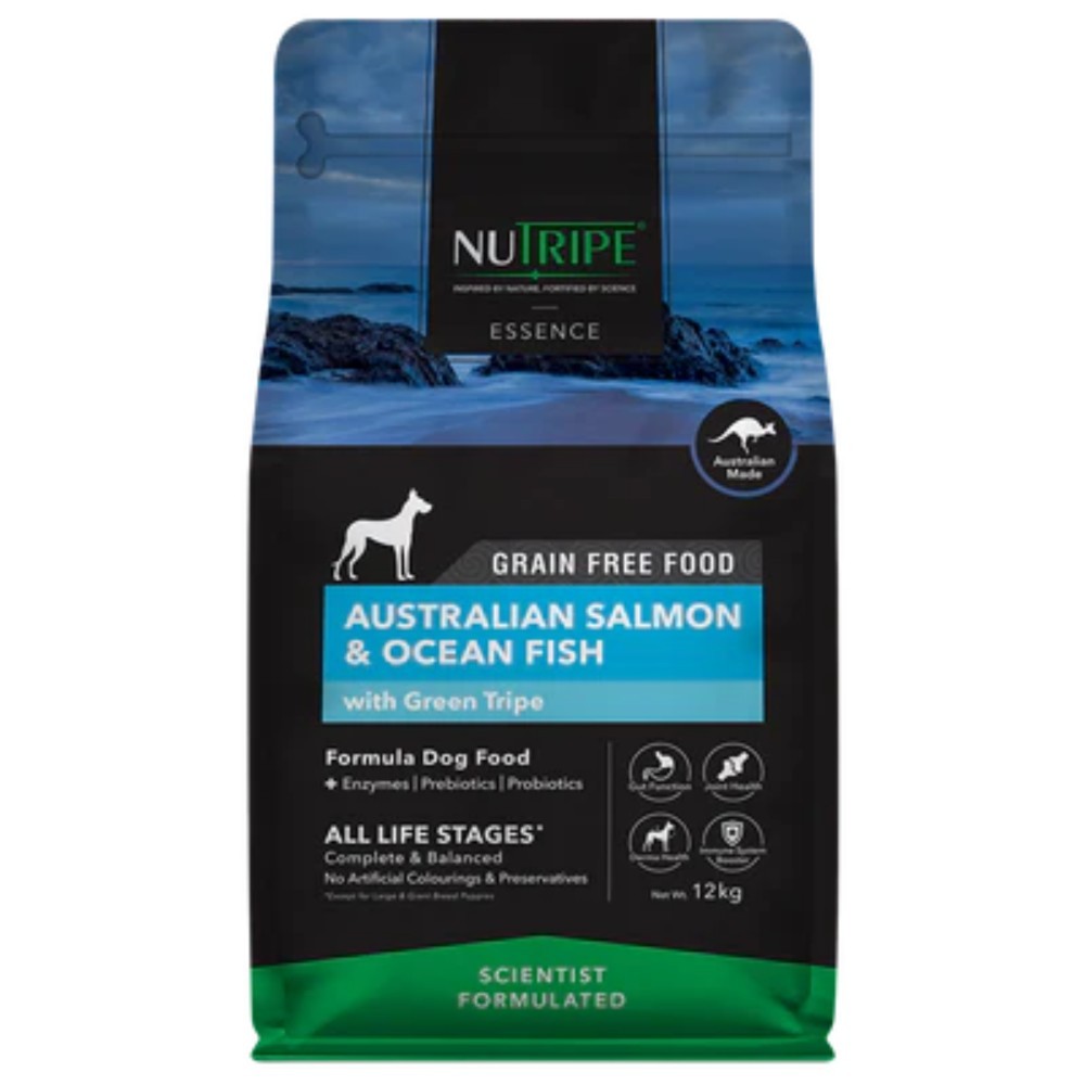 Nutripe Essence Australian Salmon And Ocean Fish With Green Tripe Dog Food 12kg