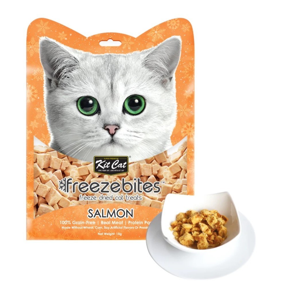 Kit Cat Freeze Bites Salmon Freeze Dried Cat Treats 15g