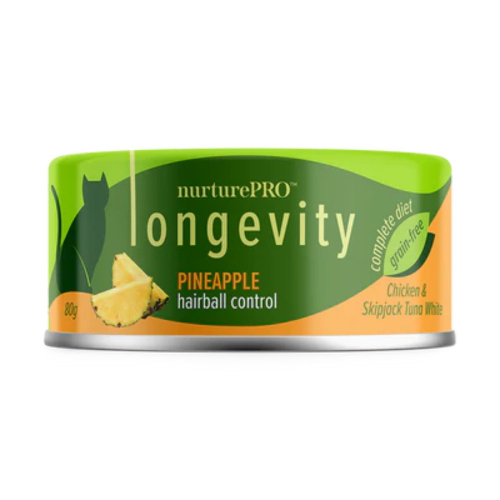 Nurture Pro Longevity Chicken & Skipjack Tuna White Meat With Pineapple Cat Canned Food 80g