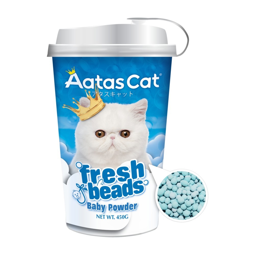 Aatas Cat Fresh Beads Deodorizer Baby Powder 450g