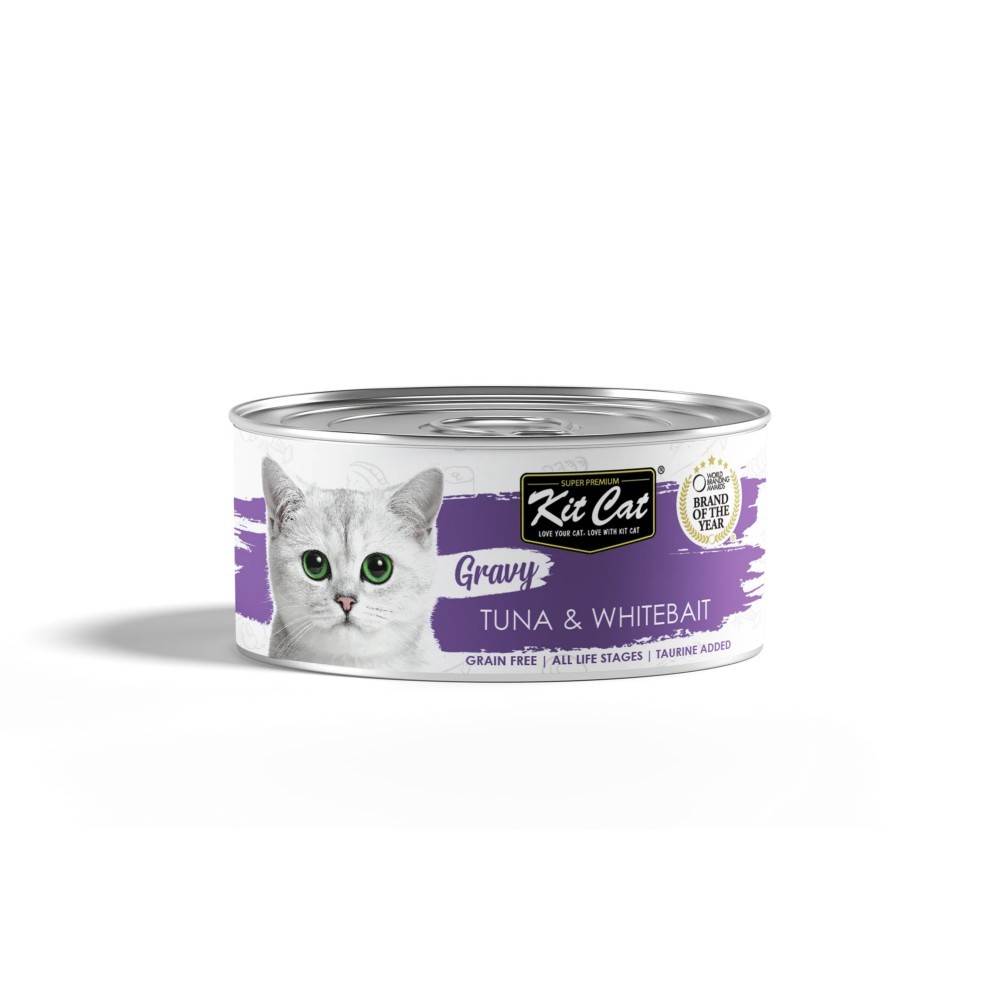 Kit Cat Gravy Tuna & Whitebait Canned Cat Food 70g