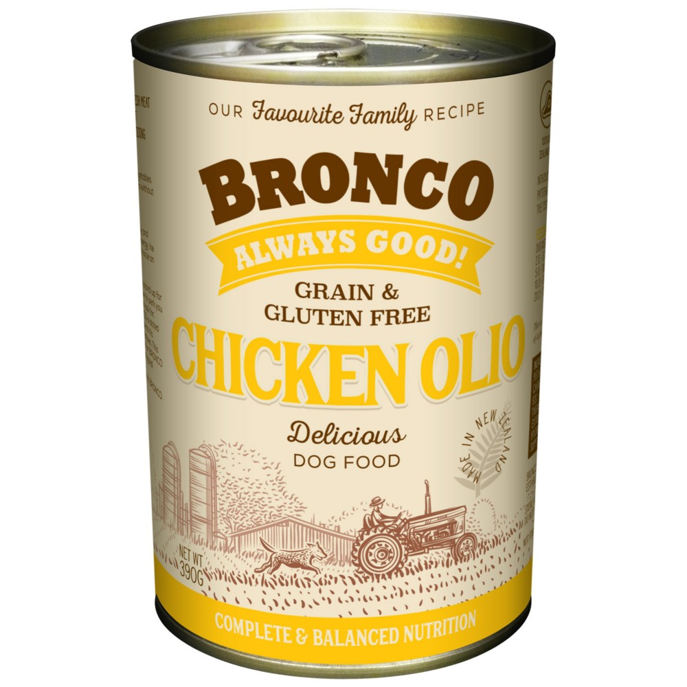 Bronco Chicken Olio Dog Wet Food 390g