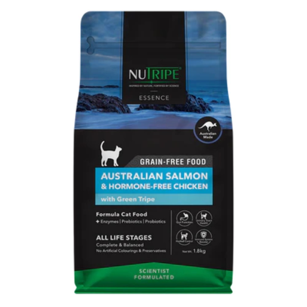 Nutripe Essence Australian Salmon And Hormone-free Chicken With Green Tripe Cat Food 1.8kg