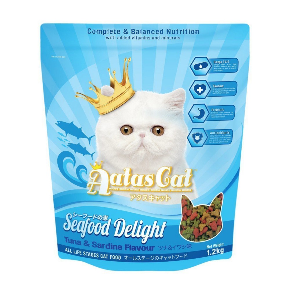 Aatas Cat Seafood Delight Tuna & Sardine Cat Dry Food 1.2kg