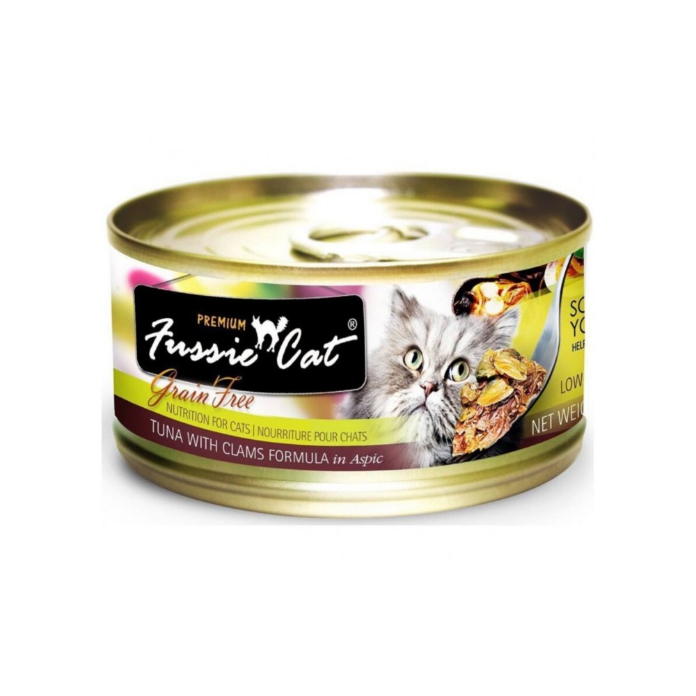 Fussie Cat Premium Black Label Tuna With Clams Cat Wet Food 80g