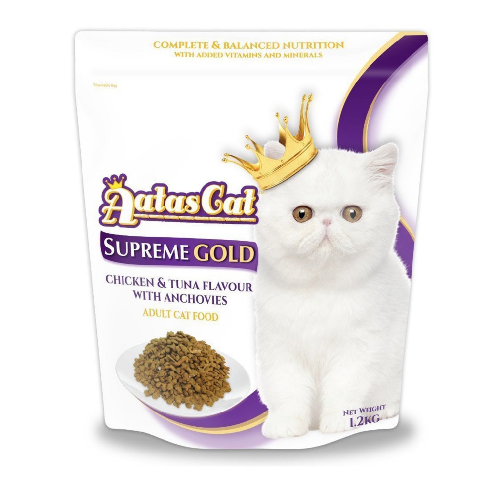 Aatas Cat Supreme Gold Chicken & Tuna W Anchovies Cat Dry Food 1.2kg