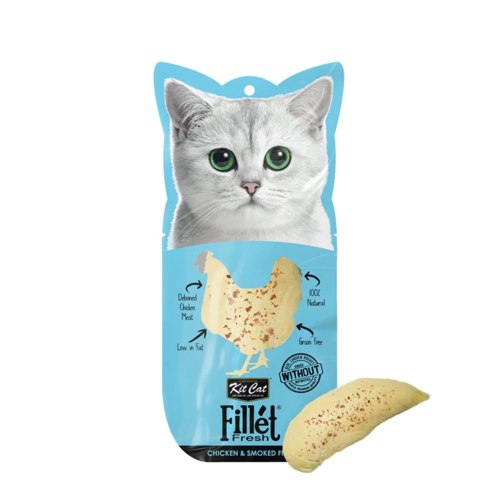 Kit Cat Fillet Fresh Chicken & Smoked Fish Cat Treat 30g