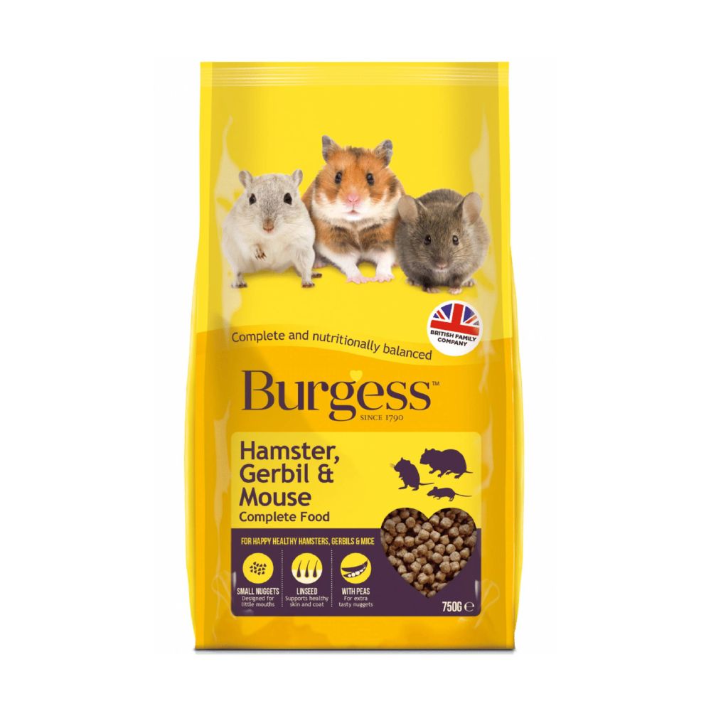 Burgess 750g Hamster, Gerbil & Mouse