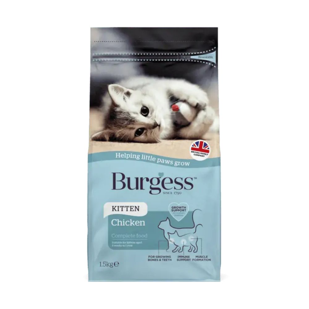 Burgess Cat 1.5kg Kitten Chicken Dry Cat Food