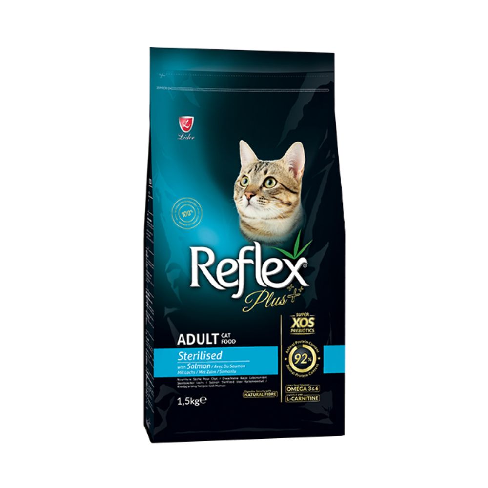 Reflex Plus 1.5kg Sterilised Salmon Dry Cat Food