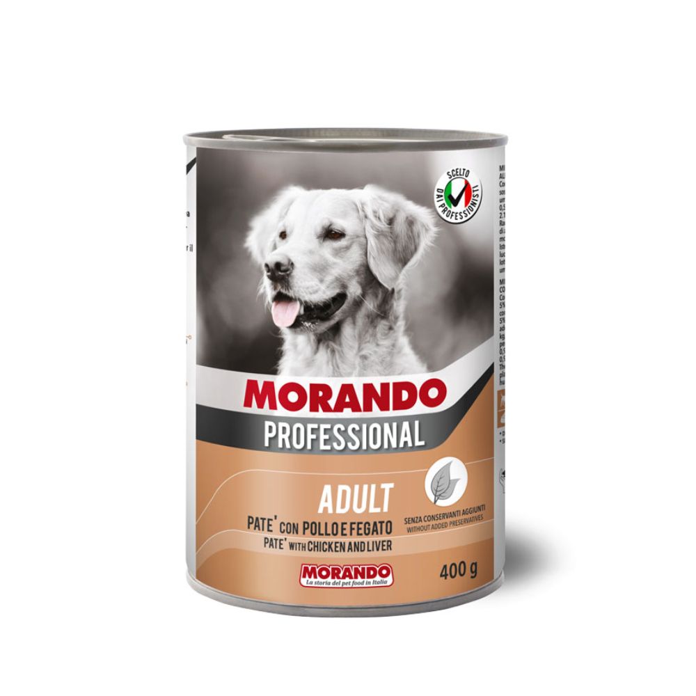 Morando Dog 400g Pate Chicken & Liver Wet Dog Food