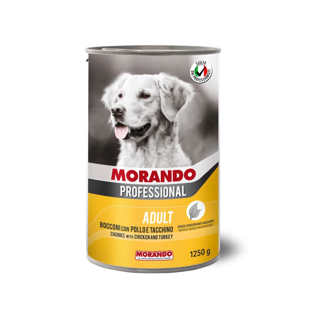 Morando Dog 1250g Chunks Chicken & Turkey Wet Dog Food