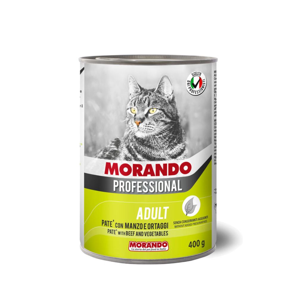 Morando Cat 400g Pate Beef & Vegetables Wet Cat Food