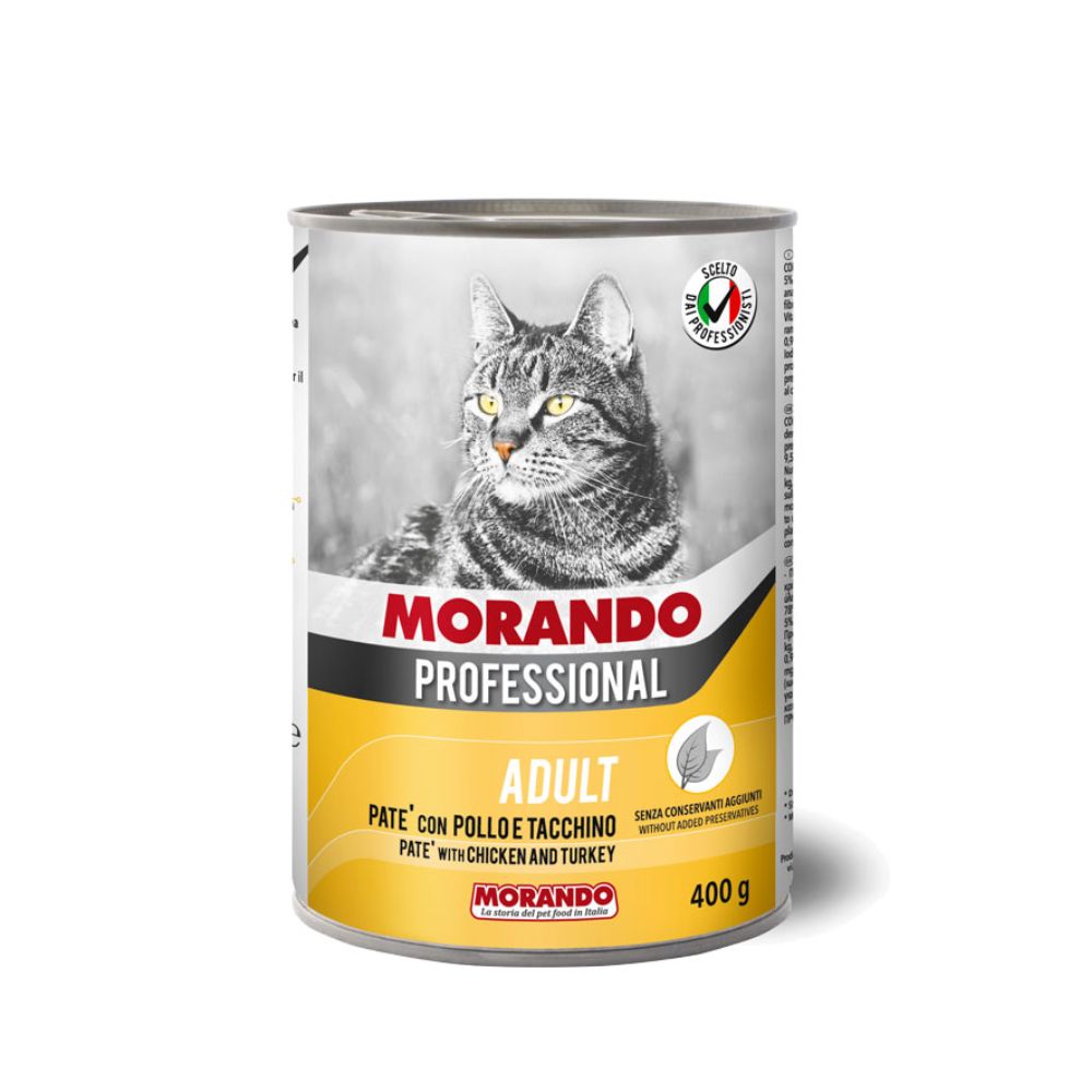 Morando Cat 400g Pate Chicken & Turkey Wet Cat Food