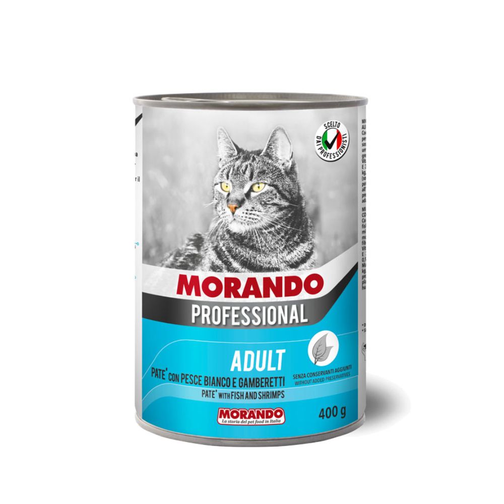 Morando Cat 400g Pate Fish & Shrimps Wet Cat Food