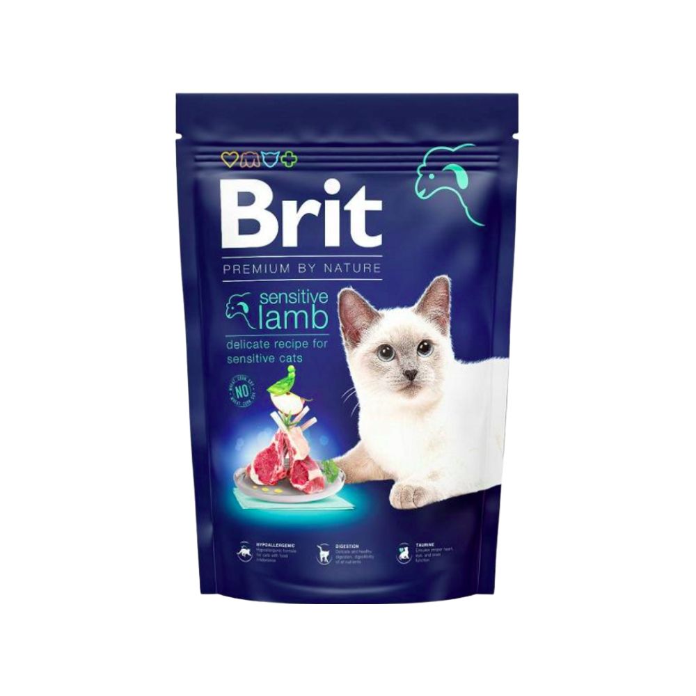 Brit Premium Cat 1.5kg Adult Sensitive Lamb Dry Cat Food