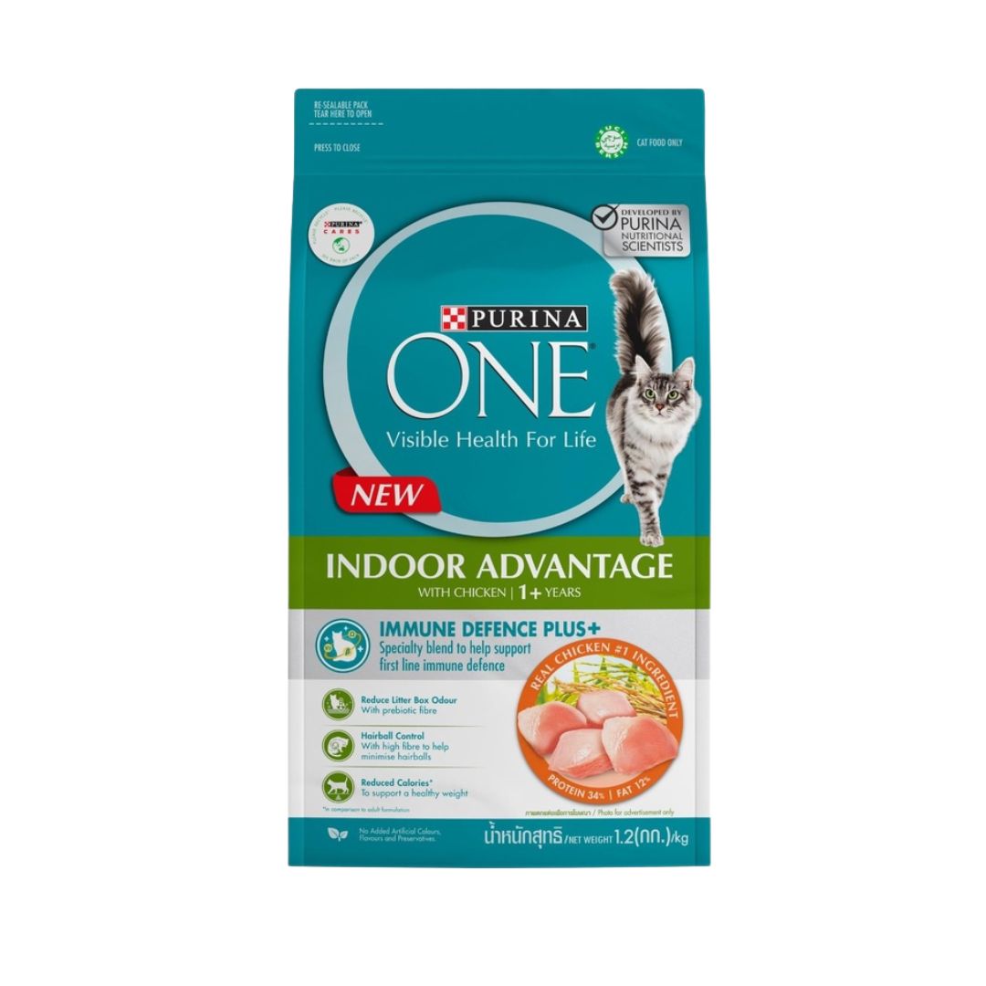 Purina One Cat 1.2kg Indoor Advantage Chicken Dry Cat Food 