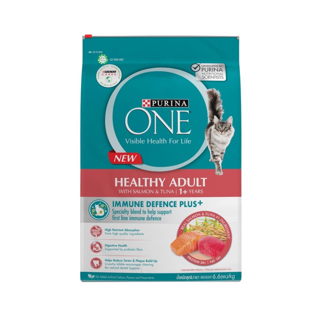 Purina One Cat 6.6kg Healthy Adult Salmon & Tuna Dry Cat Food