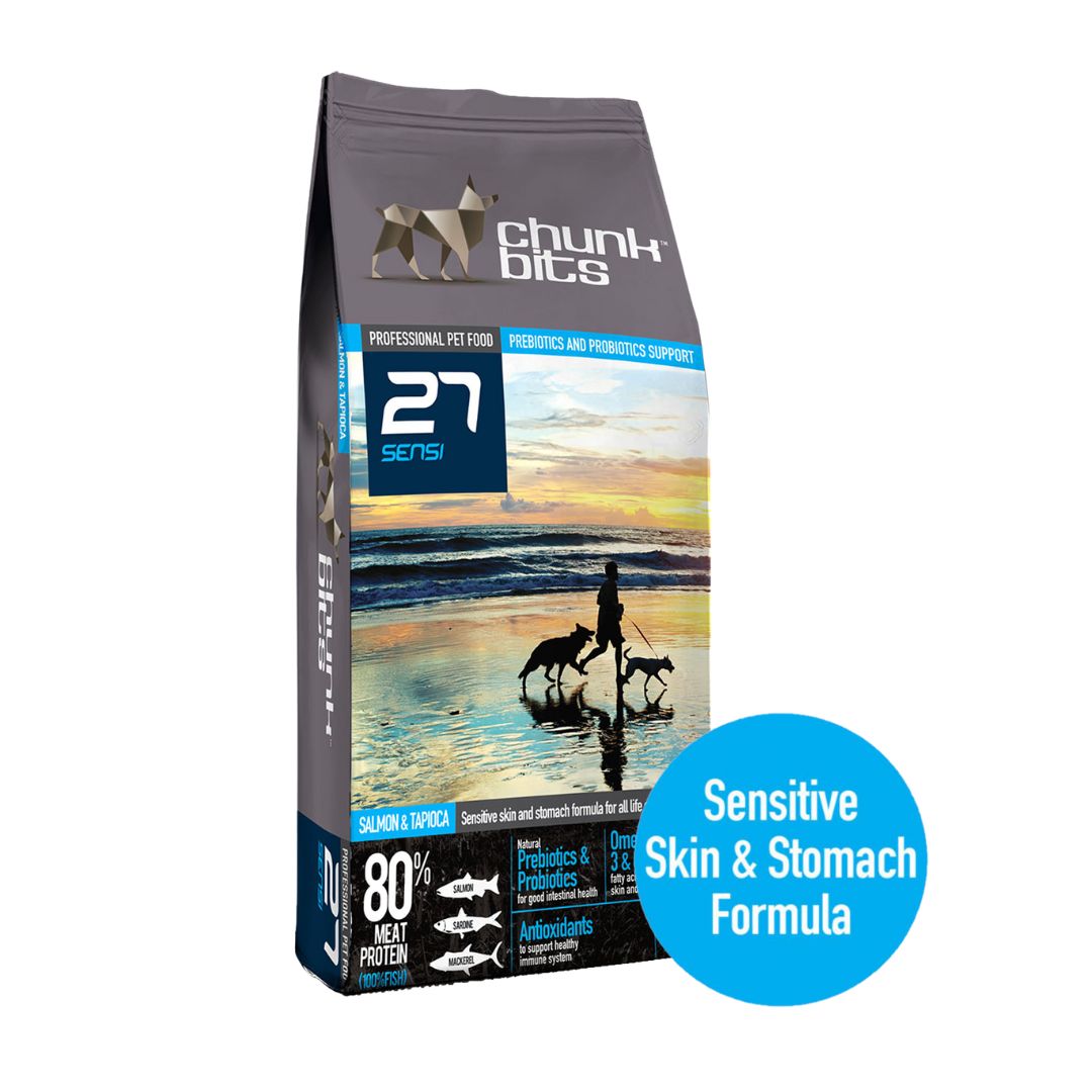 Chunkbits Dog 13kg Sensi 27 Salmon & Tapioca Dry Dog Food