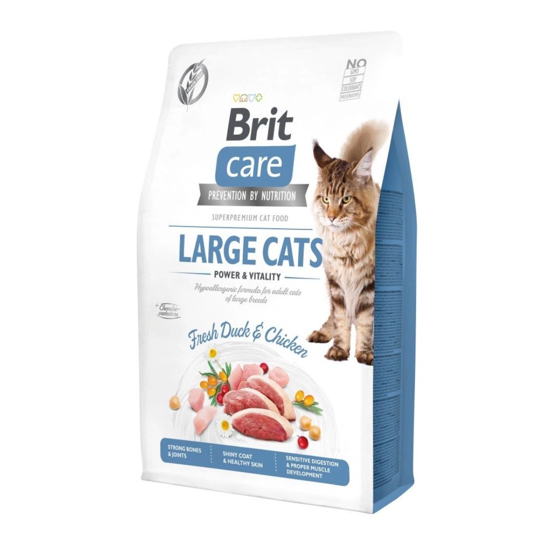 Brit Care Cat 2kg Grain Free Large Cats Power & Vitality Dry Cat Food