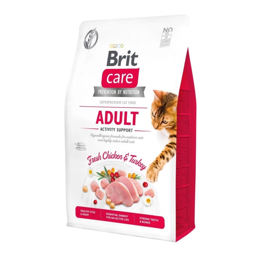 Brit Care Cat 2kg Grain Free Adult Activity Support Dry Cat Food