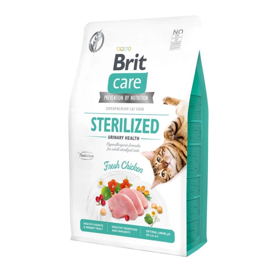 Brit Care Cat 2kg Grain Free Sterilised Urinary Health Dry Cat Food