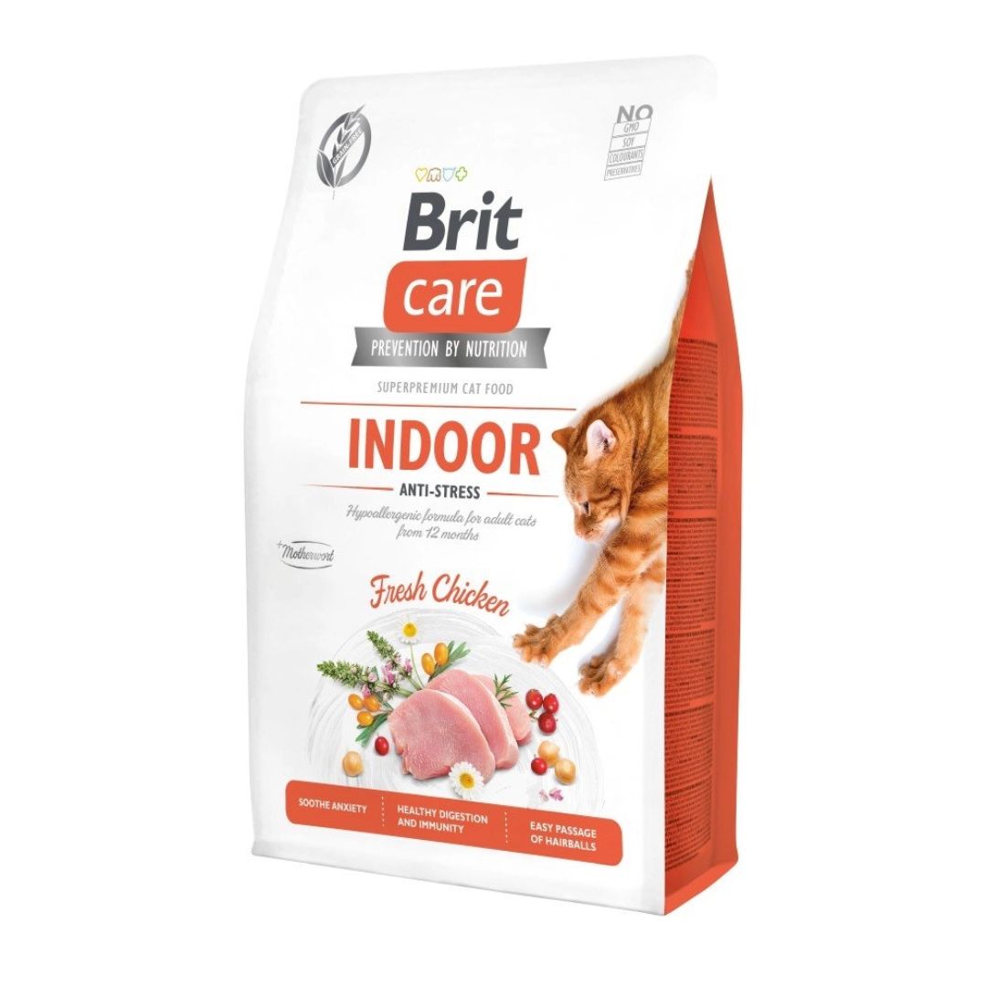 Brit Care Cat 2kg Grain Free Indoor Anti-stress Dry Cat Food