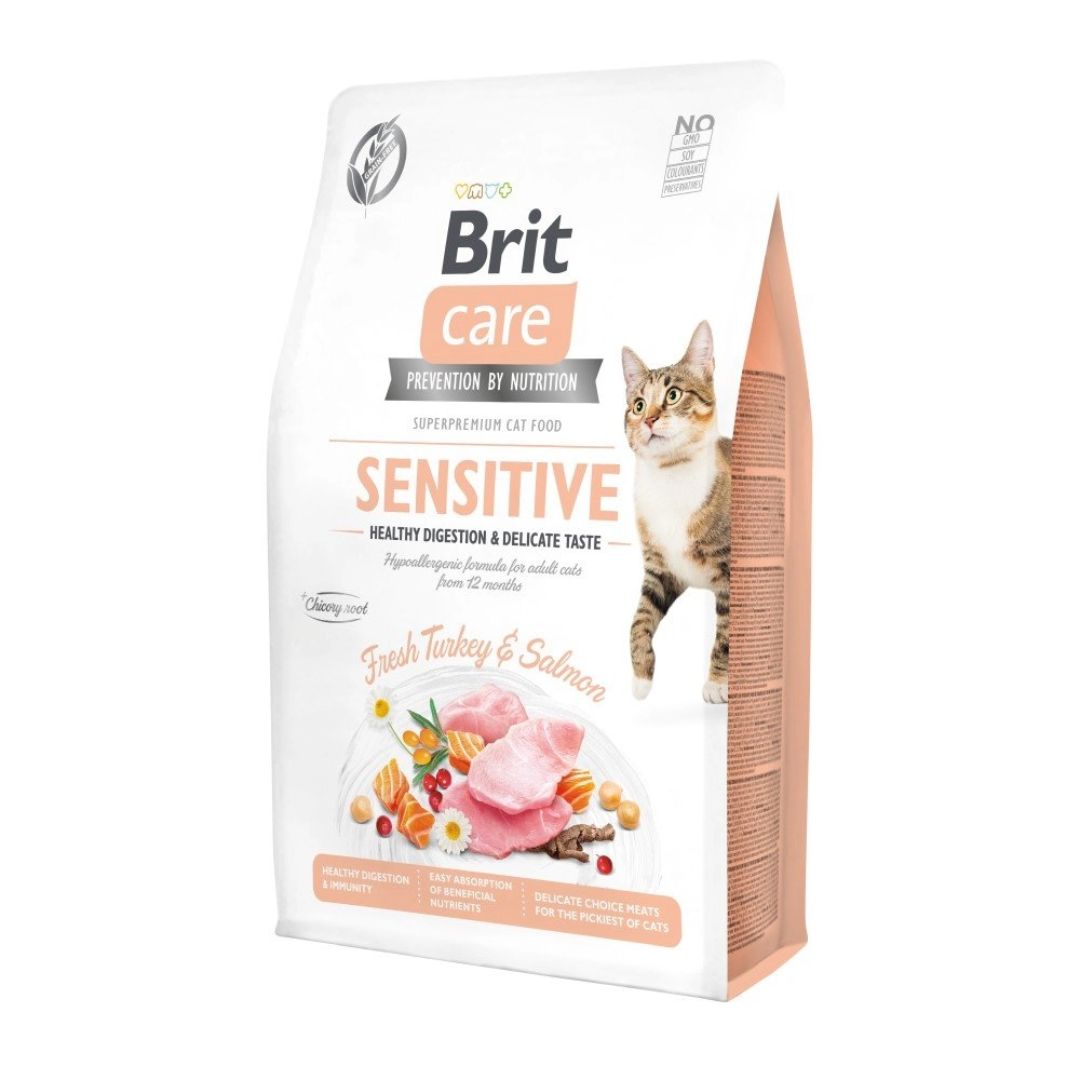 Brit Care Cat Grain Free 2kg Sensitive Digestion Dry Cat Food