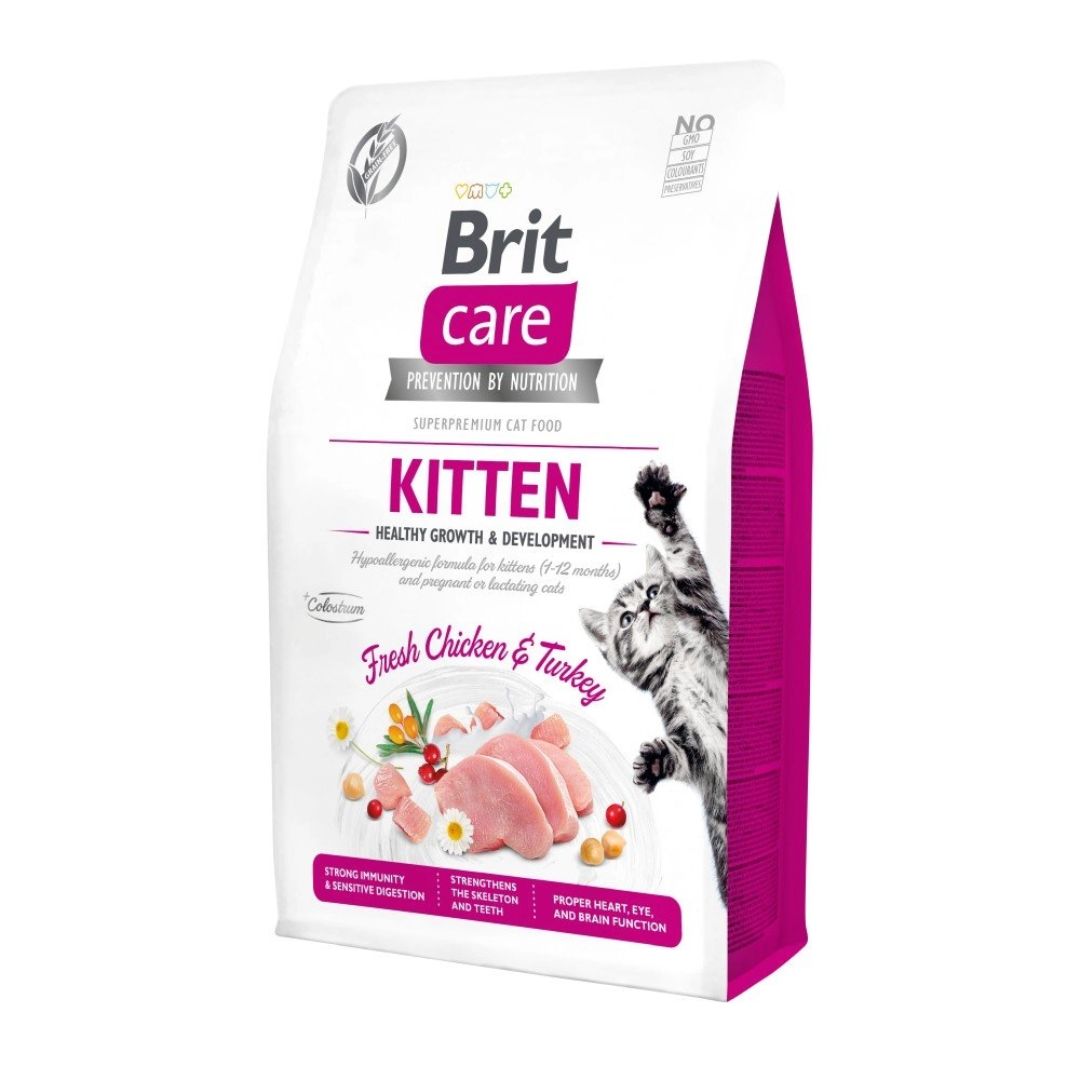 Brit Care Cat 2kg Grain Free Kitten Healthy Growth & Development Dry Cat Food