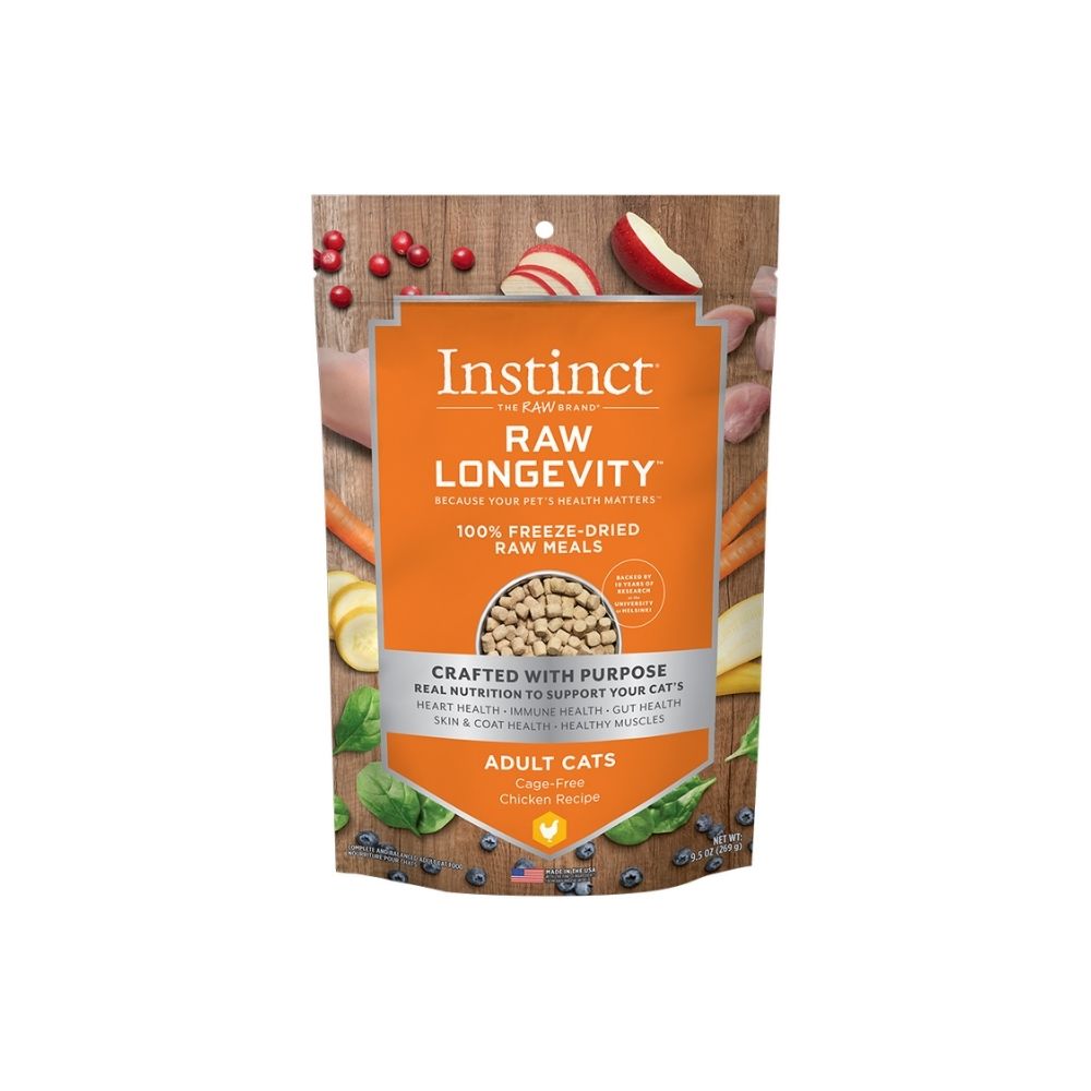 Instinct Cat Raw Longevity 100% Freeze-dried Raw Meals 42g Cage Free Chicken Recipe Cat Food