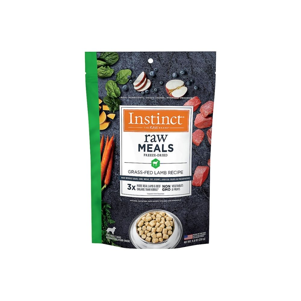 Instinct Dog Freeze-dried Raw Meals 255g Grass Fed Lamb Recipe Dry Dog Food