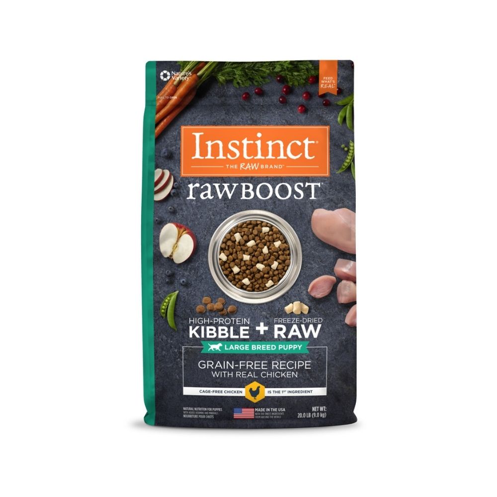 Instinct Dog Raw Boost 9kg Large Breed Puppy Grain Free Recipe With Real Chicken Dry Dog Food