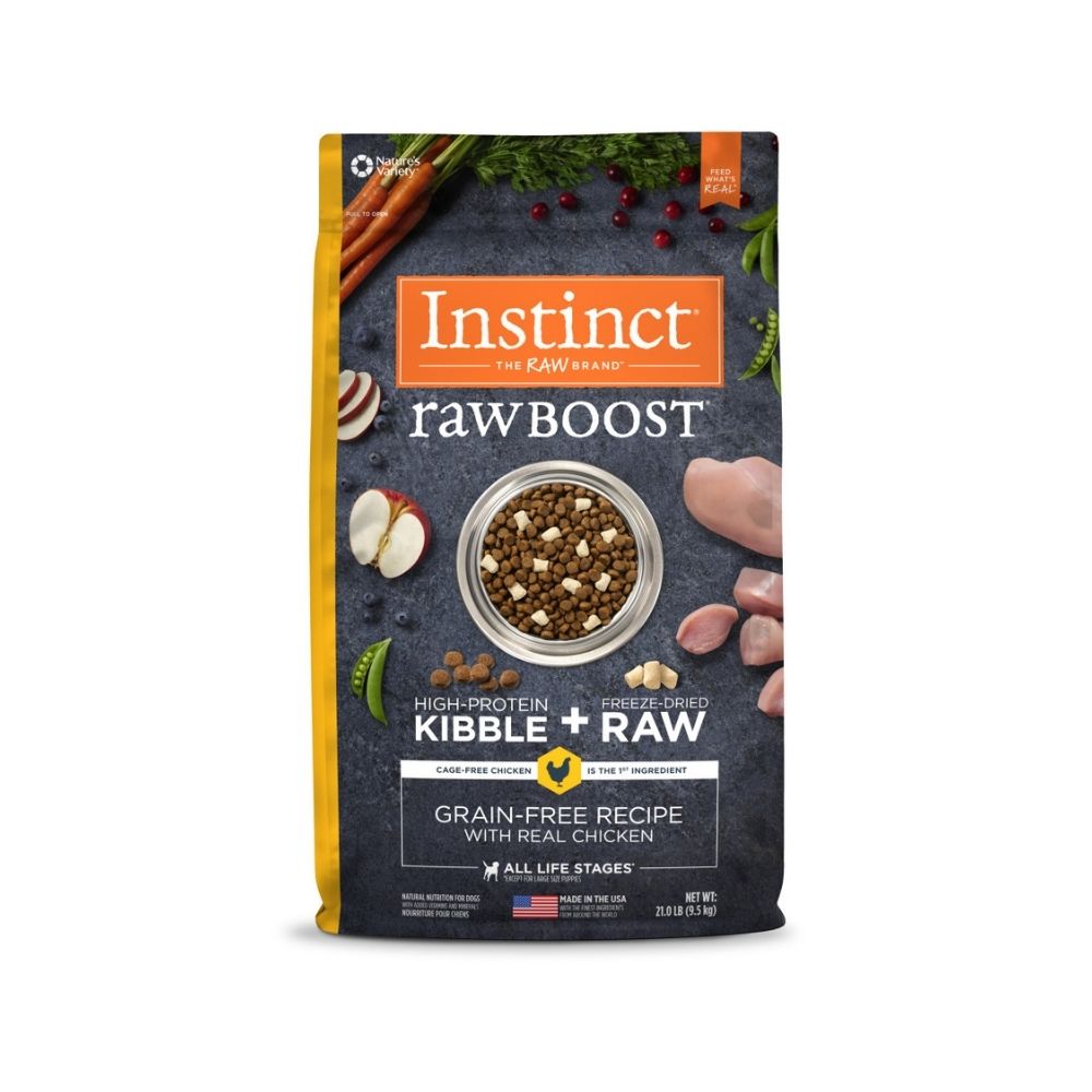 Instinct Dog Raw Boost 9.5kg Grain Free Recipe With Real Chicken Dry Dog Food