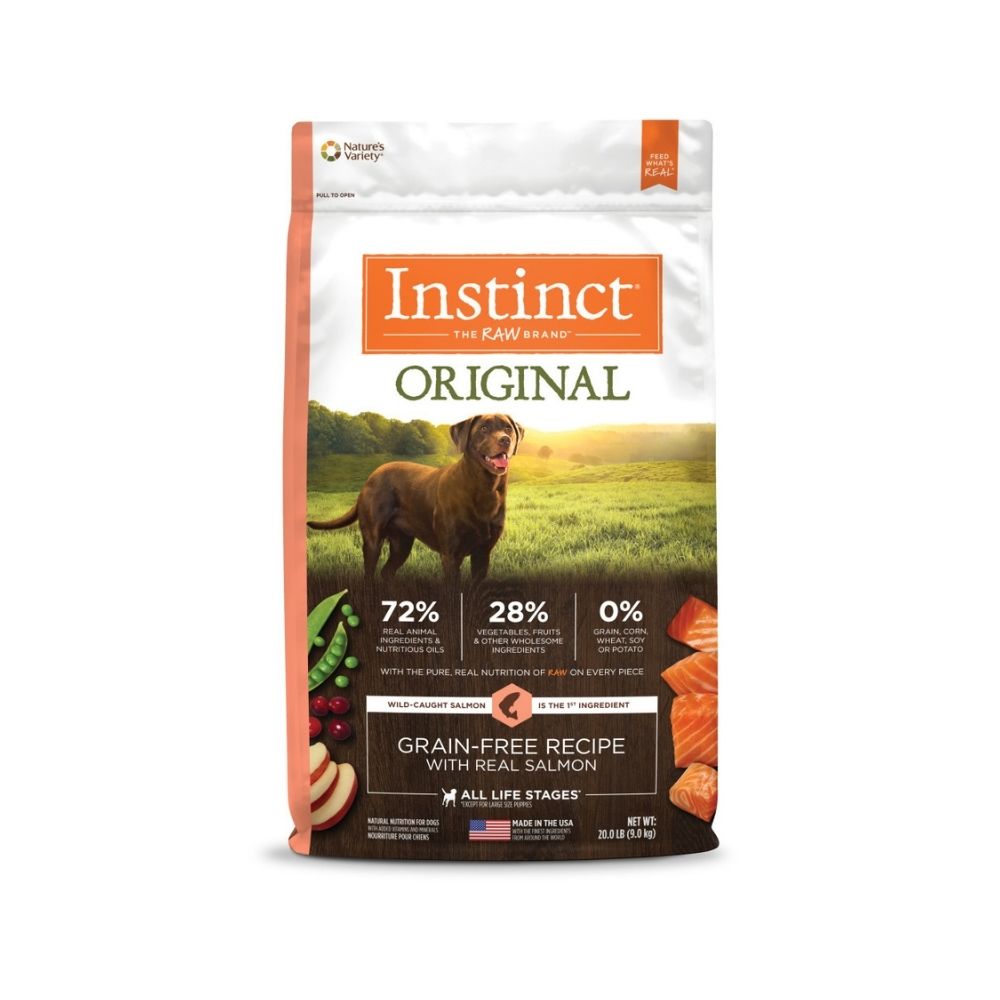 Instinct Dog Original 9kg Grain Free Recipe With Real Salmon Dry Dog Food