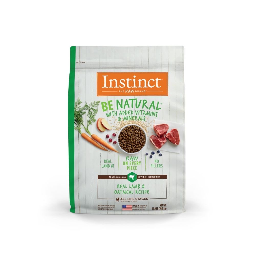 Instinct Dog Be Natural 10.8kg Real Lamb & Oatmeal Recipe Dry Dog Food