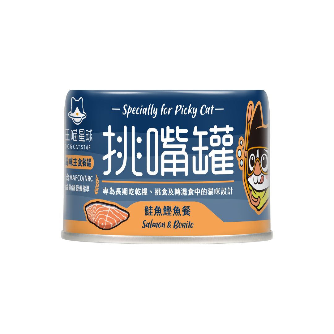 Dogcatstar Flavor Exigent 98% Meat Canned 165g Salmon & Bonito Wet Cat Food