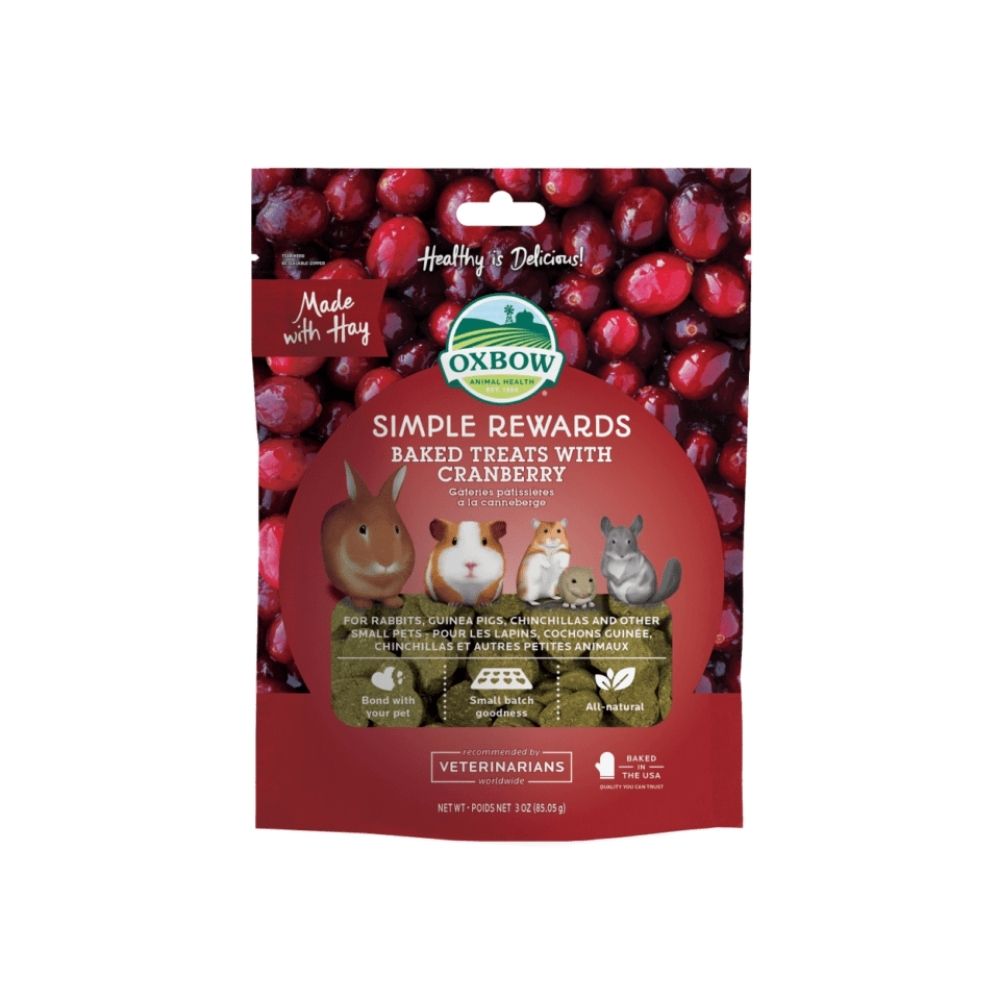 Oxbow Simple Reward Baked Treats With Cranberry 85g