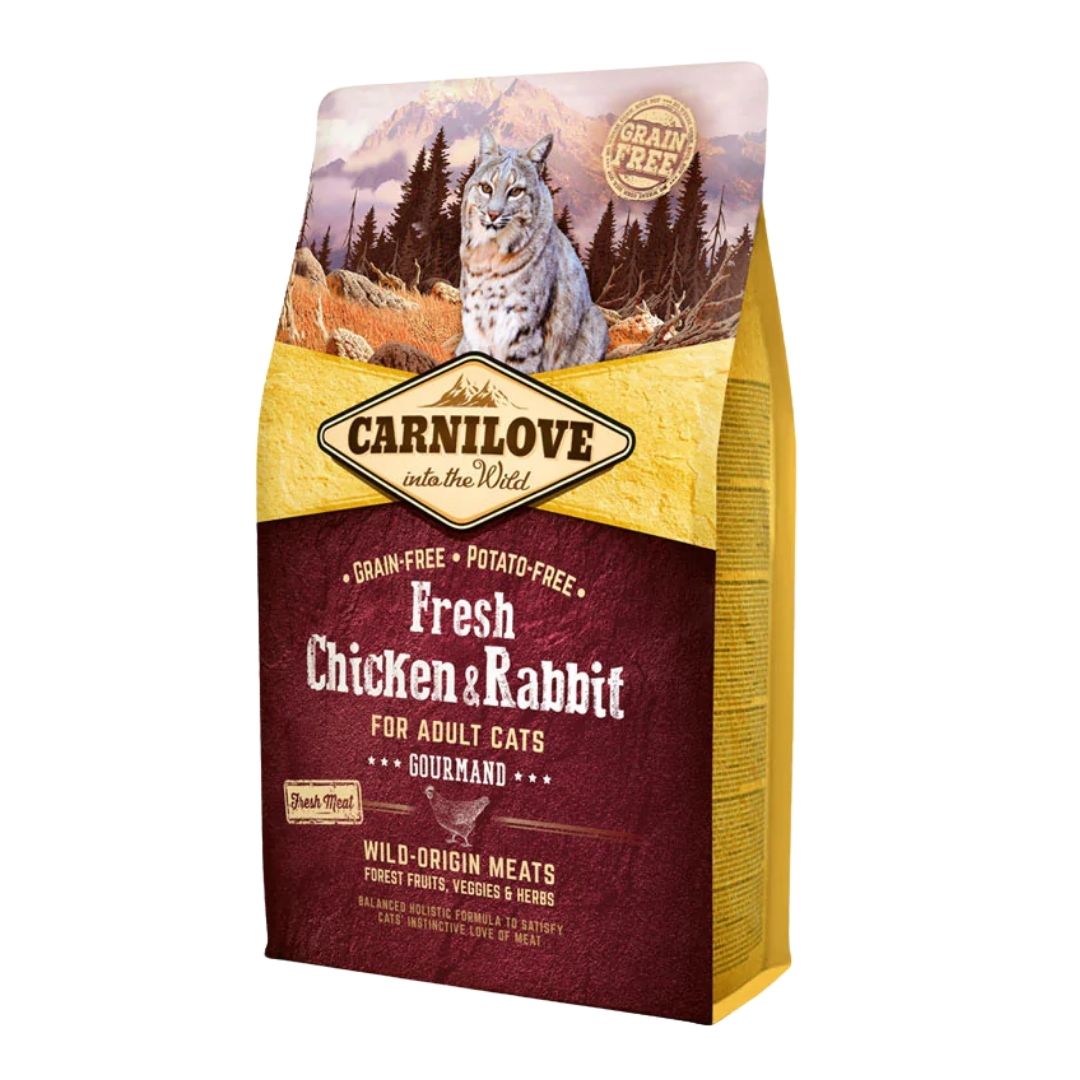 Carnilove Cat 2kg Fresh Chicken & Rabbit Gourmand Dry Cat Food